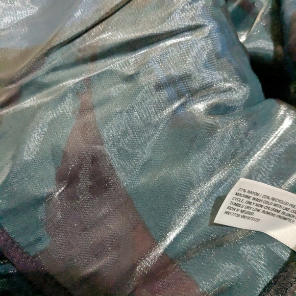 Floral Wrap Dress in Blue and Purple - Picture 10 of 11